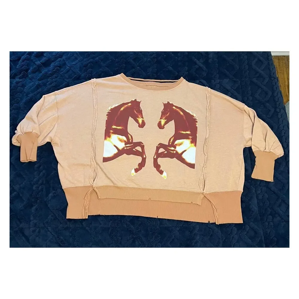 Free People graphic camden sweatshirt - Oversized XS (B20405) - Picture 4 of 10